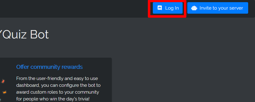 Log in button