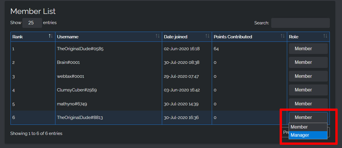 Assign manager