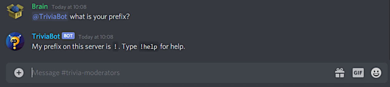 Finding out the bot's prefix