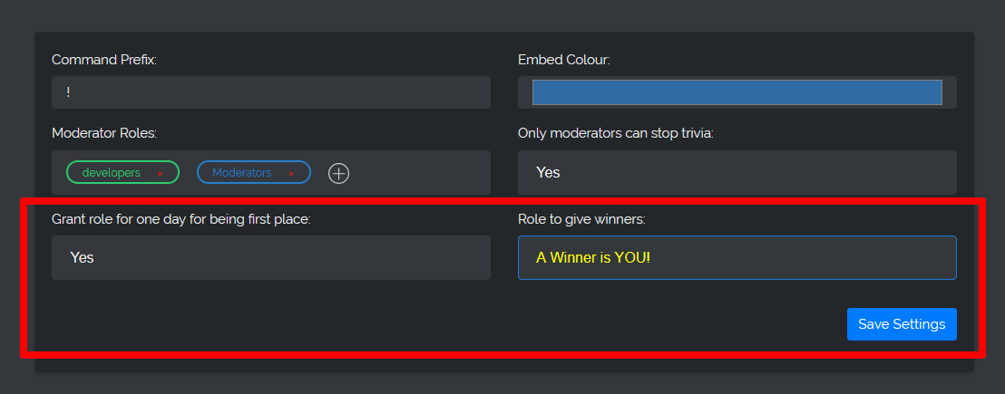Enable Role Rewards
