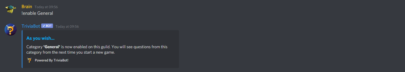 Enable category